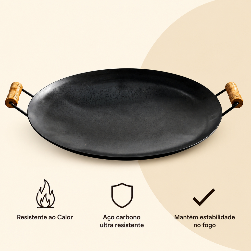 Detalhes do DISCO DE ARADO GRANDE N 40 COM TAMPA FRIGIDEIRA REDONDA TACHO CHAPA RUSTICA E AÇO REFORÇADO
