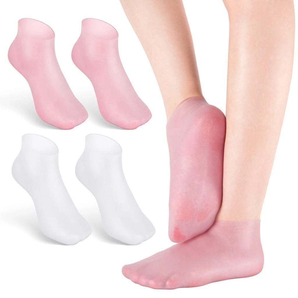 Meias Gel Cuidados Com Os Pés Spa Uso Doméstico Novo Silicone Calcanhar Gel Hidratante Pé Rachado A Pele Protetores