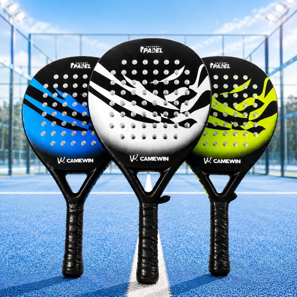 Raquete de Padel Camewin 4013 Profissional 365g Núcleo EVA 38mm Controle e Potência com Capa Brinde