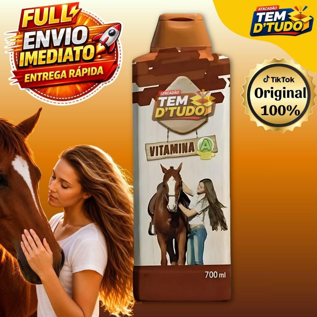 Shampoo Horse Vitamina A Para Cavalo 700ml Original