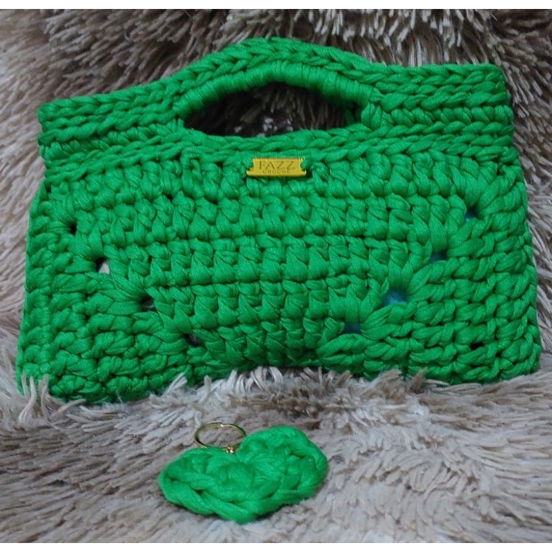 Bolsa clutch chic Brasil - FAZZ CROCHÊ