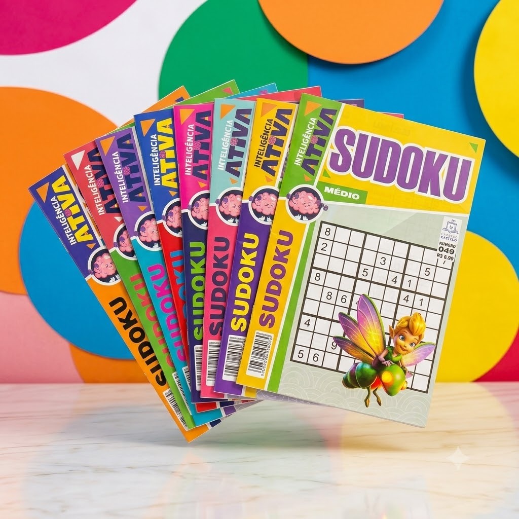 Kit com 05 Revistas Passatempos Sudoku * SUDOKU