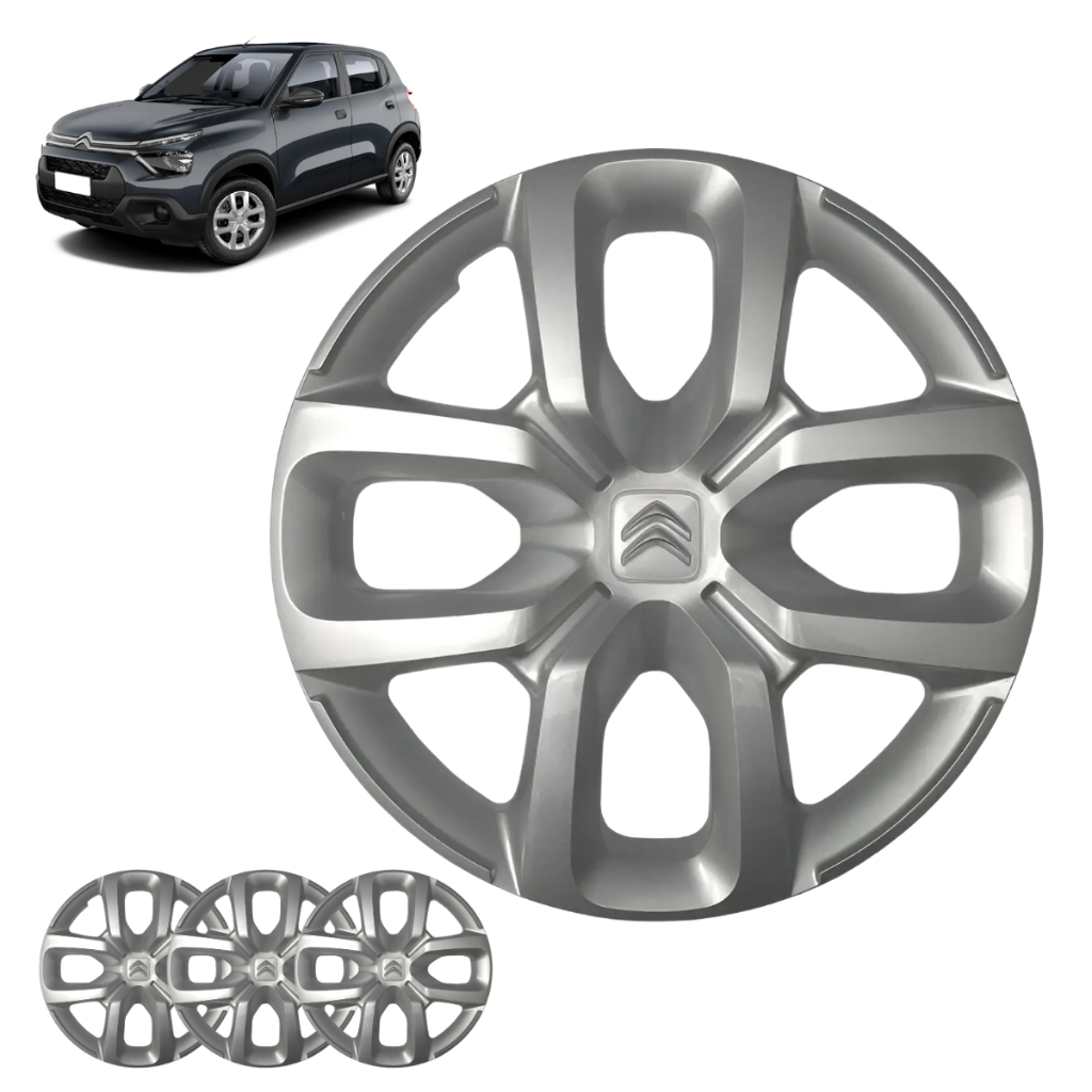 Jogo Calota Roda Aro 15 Novo Citroën C3 2023 - 2026 Original