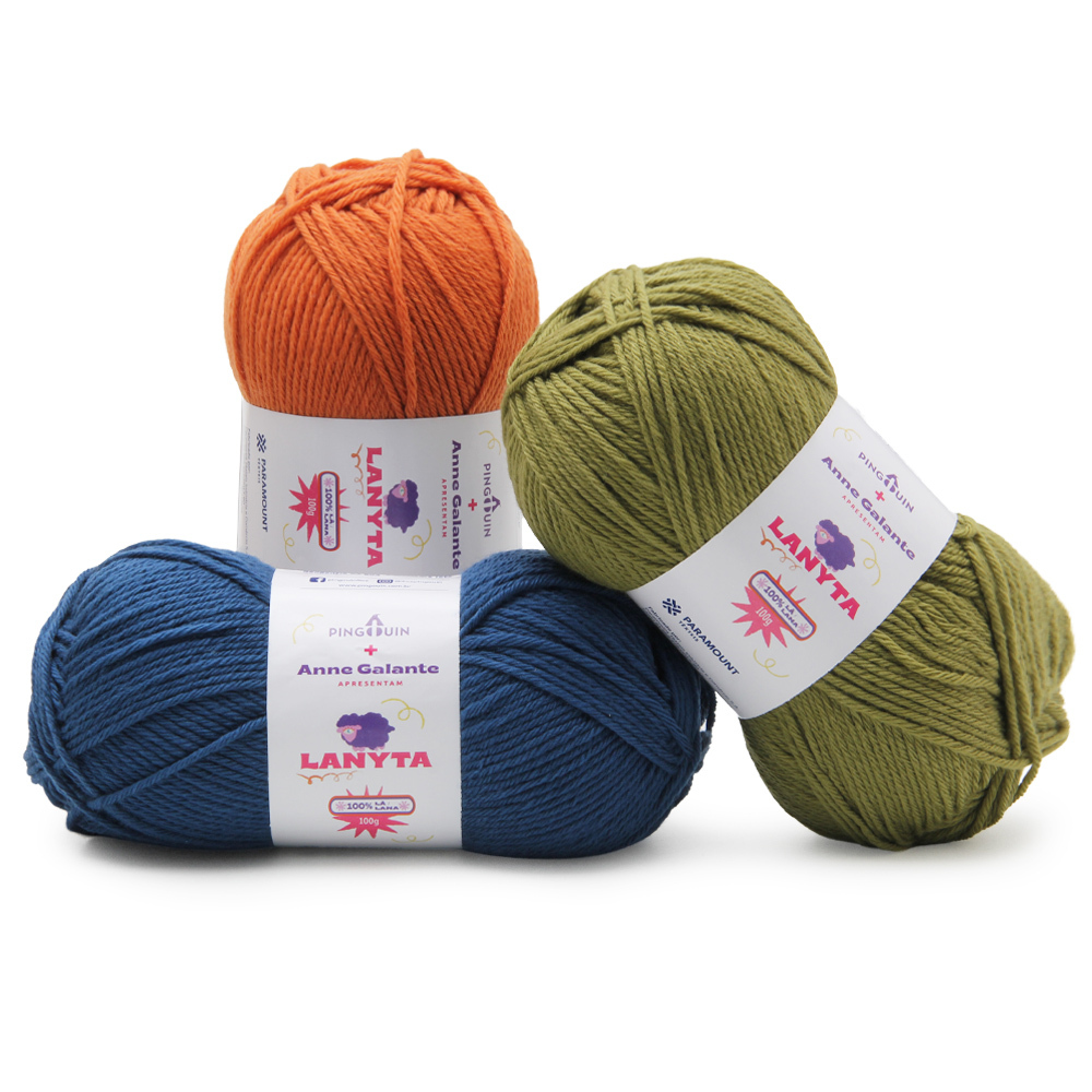 Fio Lanyta Pingouin 100g 200mts TEX 500 100% lã