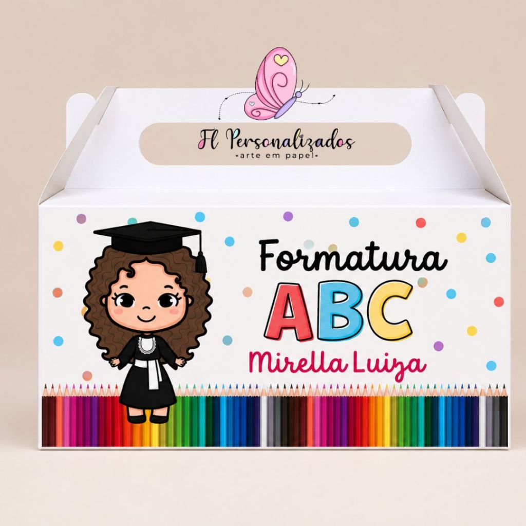 Kit Caixa Maleta Personalizada ABC- Kit Lembrancinha Formatura - Caixa para lembrancinha Formatura Infantil
