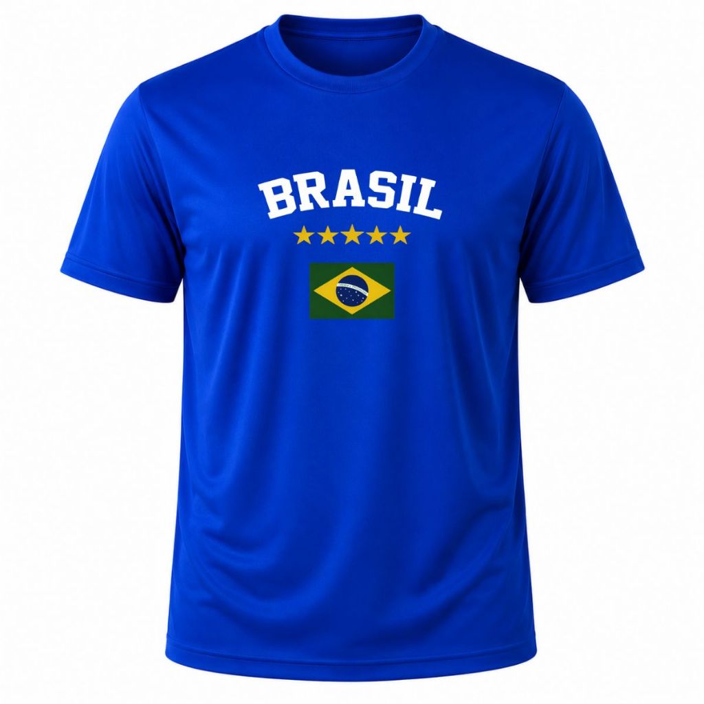 Camisa Camiseta Brasil 100% Algodão Estampada copa do mundo 2026 Lançamento Futebol Envio Rápido