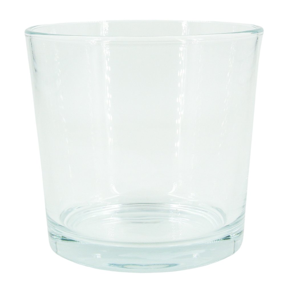 Vaso Cachepot Para Plantas Vidro Polonês - Nico Claro 17x16