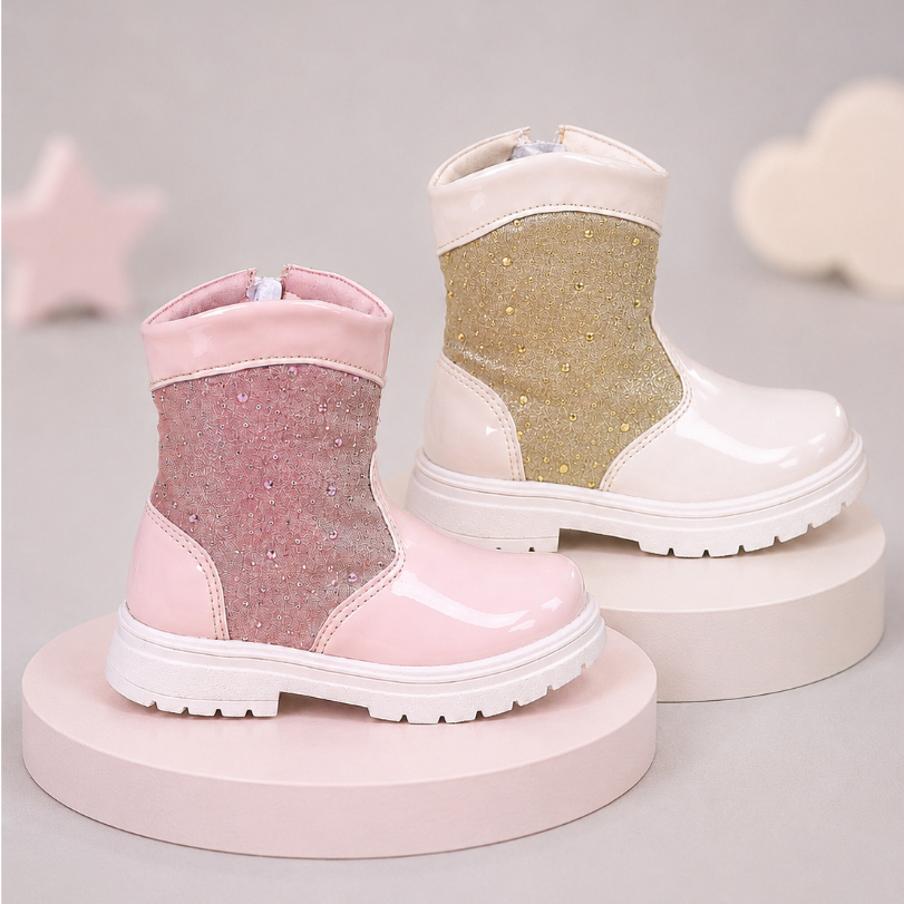 Bota Infantil Feminina Boiadeira Strass Delicada Brilho Country Menina Confortável
