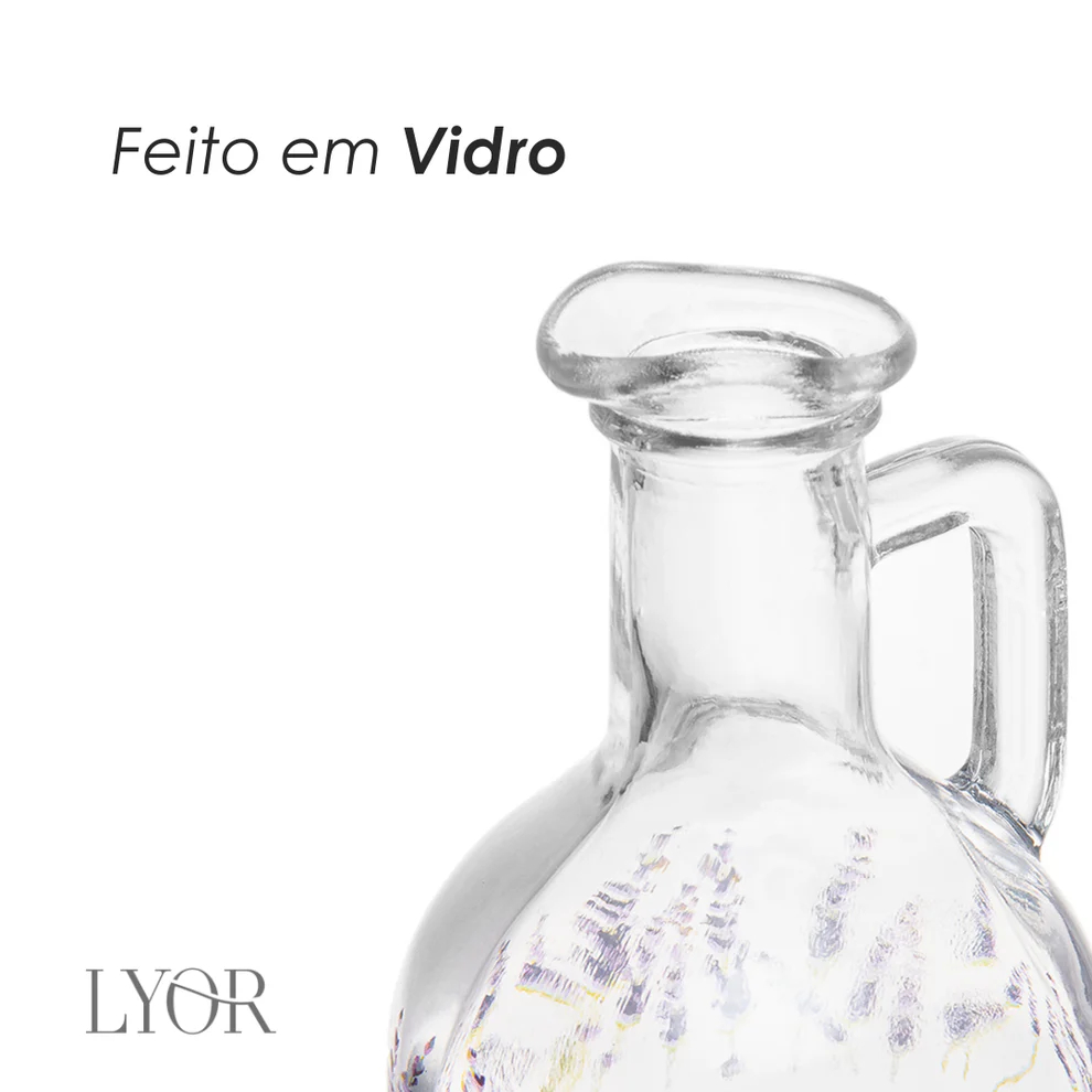 Garrafa para Azeite Provence Lyor - Vidro com Tampa de Cortiça 185ml Elegância do Campo Francês para sua Cozinha — imagem 2 de 2