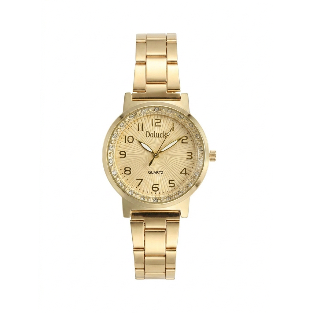 Relógio Feminino Hélia White Gold 35mm - Doluck Premium Fundo Branco