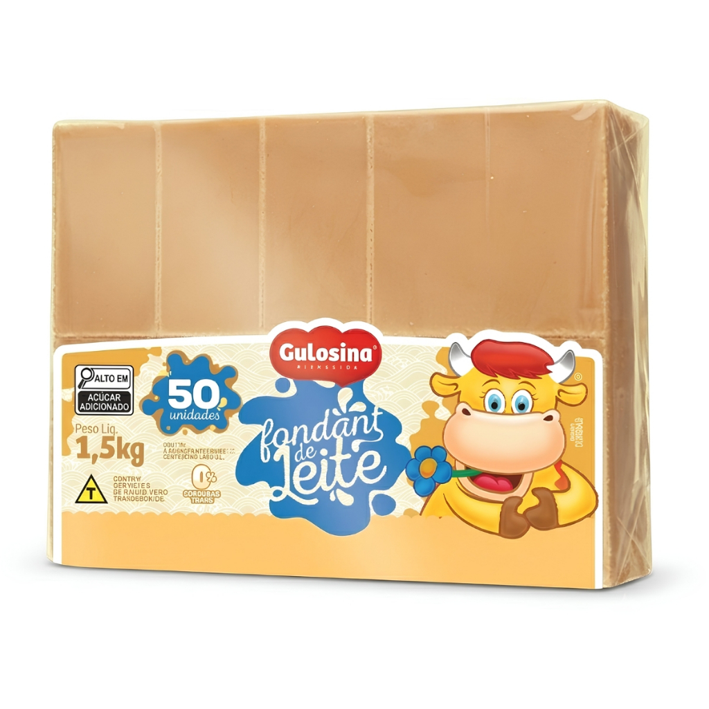 Doce Fondant De Leite C/50 Unidades 1,5kg Gulosina