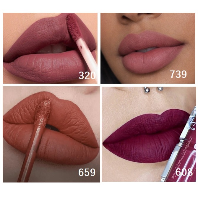 Batom Líquido Matte Max Love Longa Duração Matte Vinho Vermelho Marrom Nude Bordô Terroso Escolha os Tons