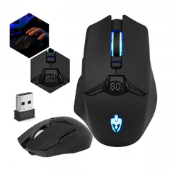 Mouse Gamer Evolut Wireless E Bluetooth Eg10 Sem Fio Recarregável Dual Mode 2.4ghz Cor Preto