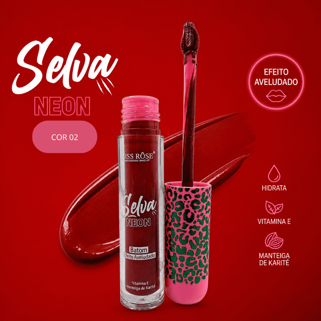 💄 Batom Líquido Selva Neon Miss Rôse – Cor 02 ABELHA NEON