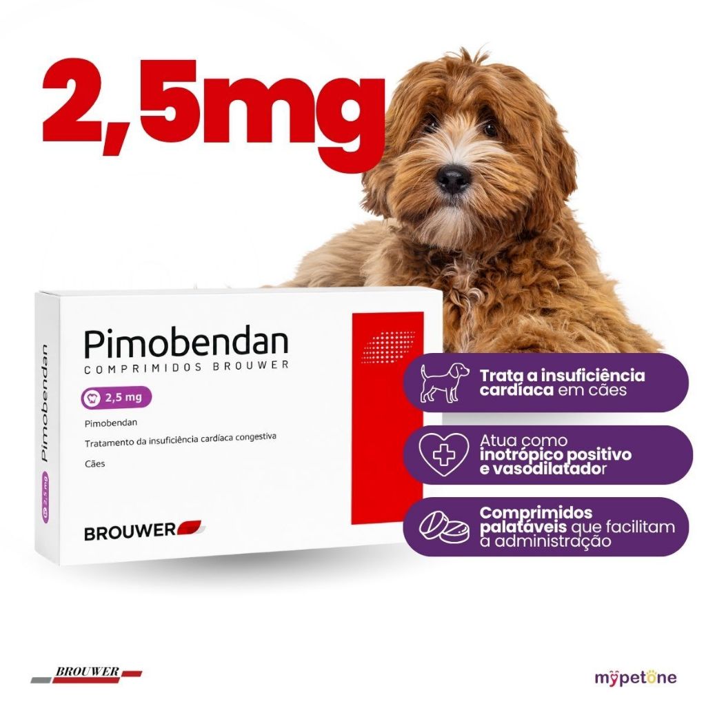 Suplemento Pimobendan Brouwer 2,5mg Para Cães
