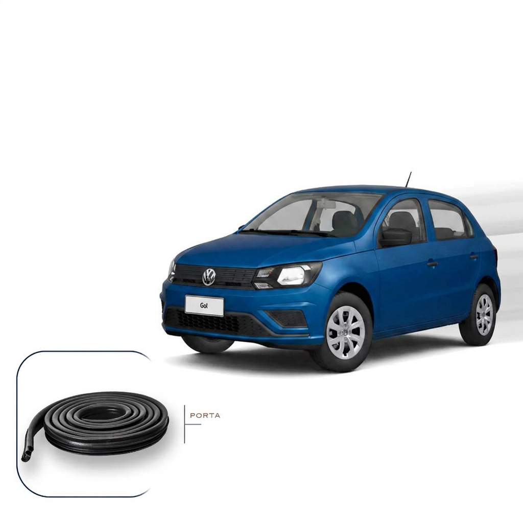 Borracha Porta Gol Voyage G5 G6 Premium Alta Vedação