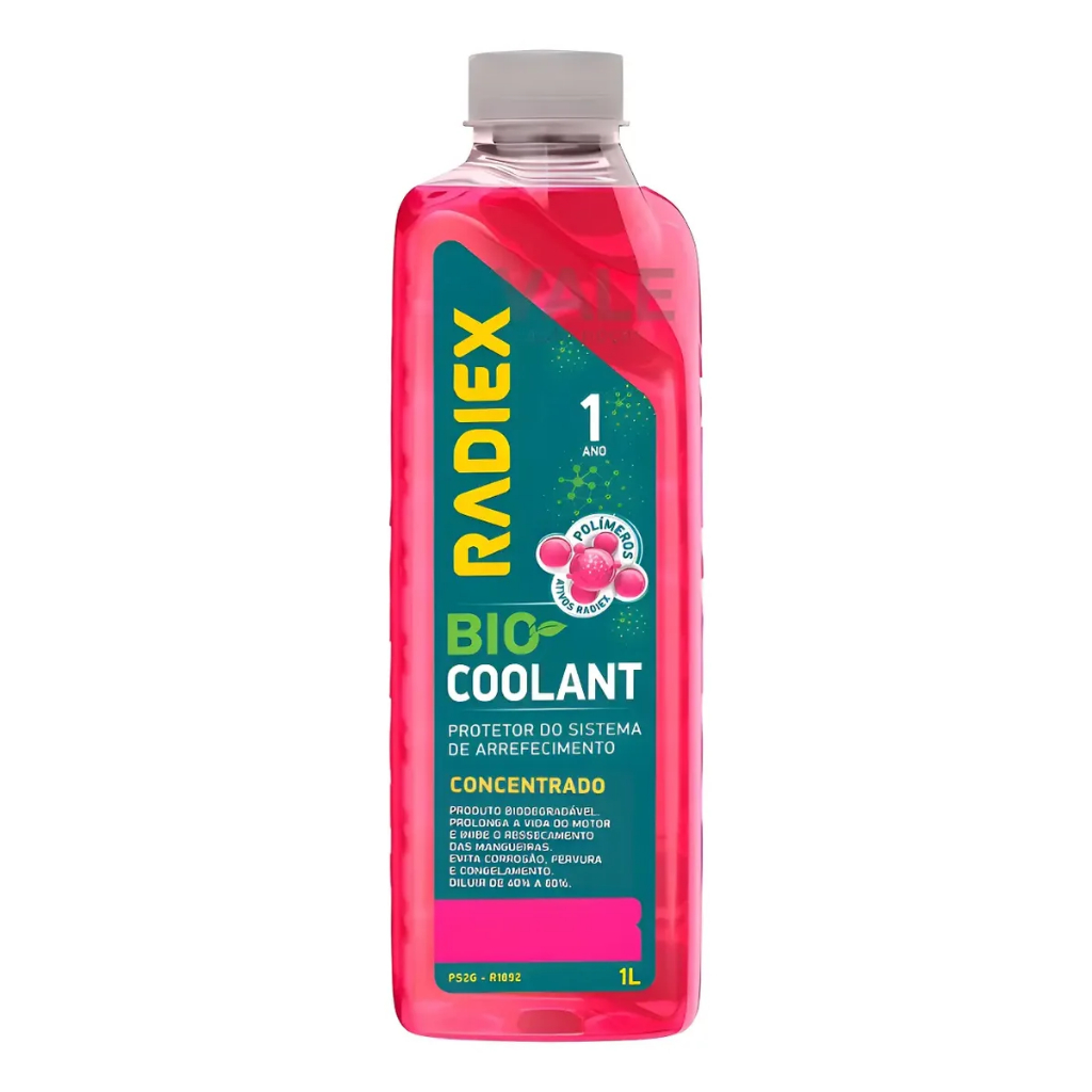 Aditivo Fluído Radiador Rosa Concentrado Radiex 1litro Bio Coolant R1923