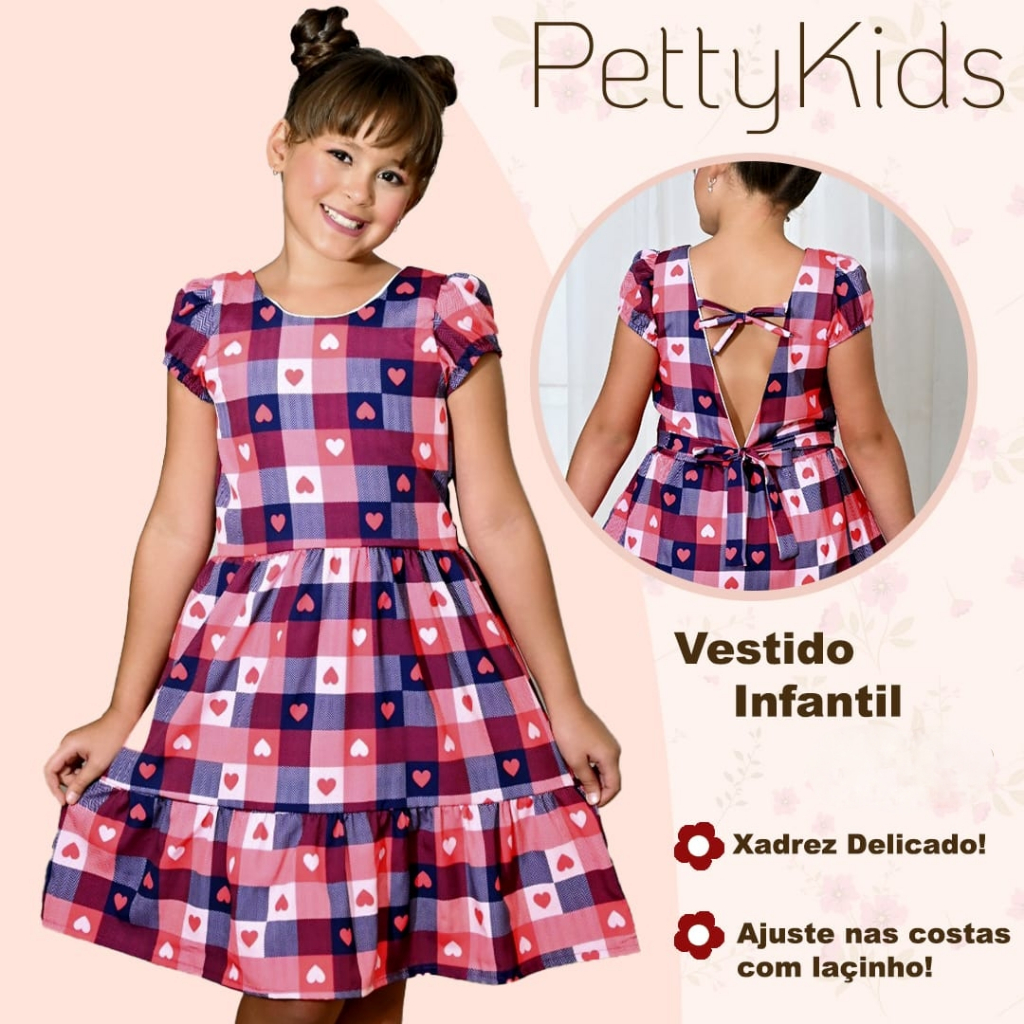 Vestido Infantil Menina Princesa  Colorido Estampado Rosa