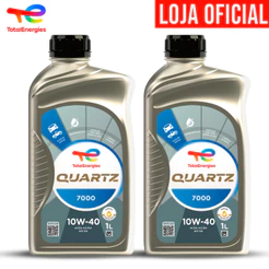 Kit 2 Óleos Semi Sintético 10W-40 Quartz 7000 ACEA A3/B4 e API SN TotalEnergies