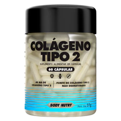 Colágeno Tipo 2 40mg Não Desnaturado 60 Cápsulas Auxilia Nas Articulações - Body Nutry
