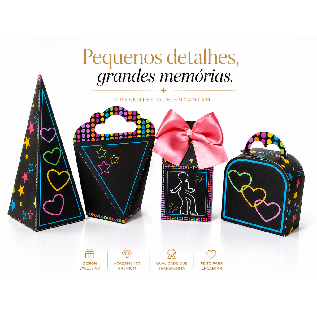 ENVIO RÁPIDO l Kit Festa Balada Neon Personalizado | Kit Pegue e monte balada neon l Festa Neon l 20 Peças