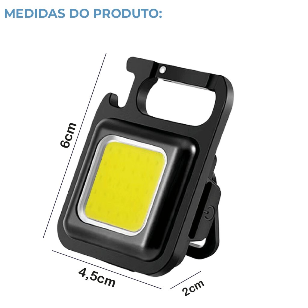 Mini Lanterna Chaveiro LED Isqueiro Elétrico Recarregável com Lanterna USB