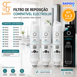 Refil Filtro Compatível Electrolux PE11X PE11B PA21G PA31G PC41B PC41X PAPPCA40 Kit 1 a 3