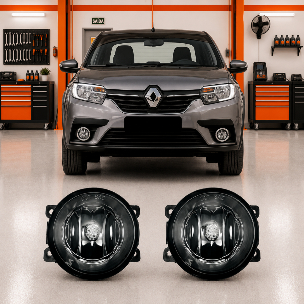 Imagem Par Farol De Milha Neblina Renault Logan 2007 a 2024
