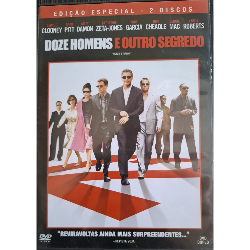DVD Doze Homens e Outro Segredo - Duplo - George Clooney, Brad Pitt, Matt Damon