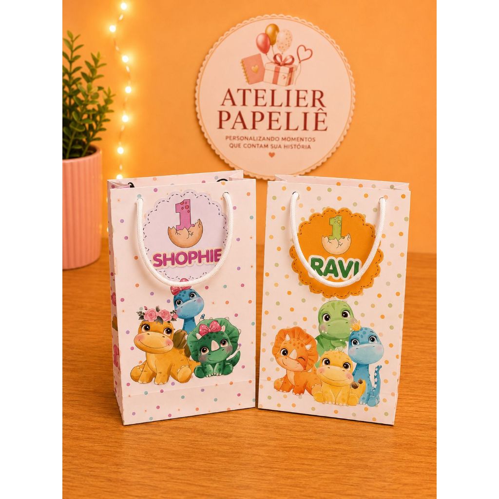 ENVIO RÁPIDO Sacolinha Personalizada  Festa Infantil + Adesivo para Lacre | Lembrancinhas Aniversário Qualquer Tema