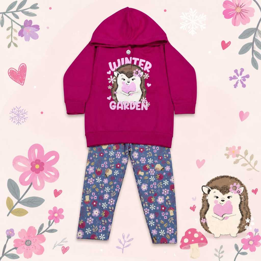 Conjunto de Moletom Pimentinha Kids Menina de Blusa e Calça Legging