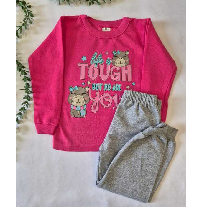 Conjunto inverno menina Infantil Tamanho 1 - Moletom Cleomara Kids