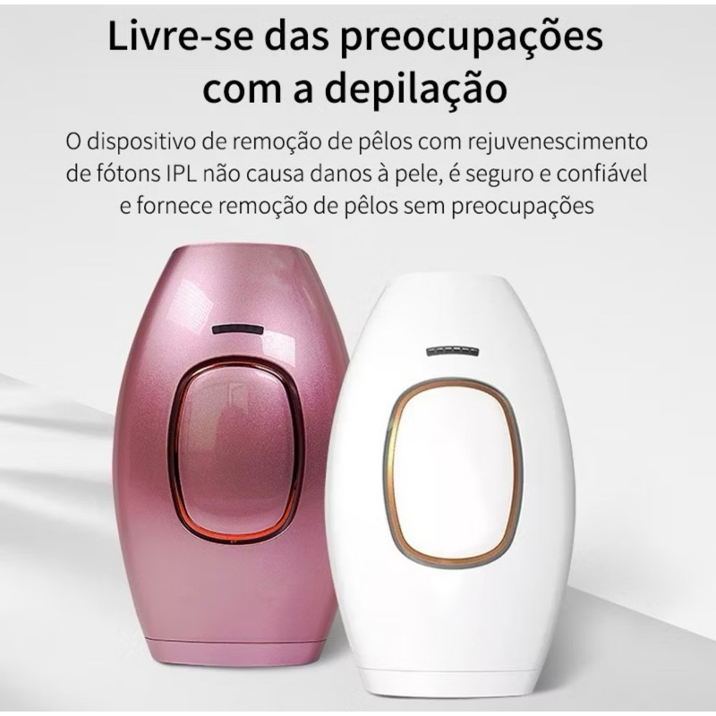 Depilador Laser Luz Pulsada Remover de Pelos Bivolt cor sort