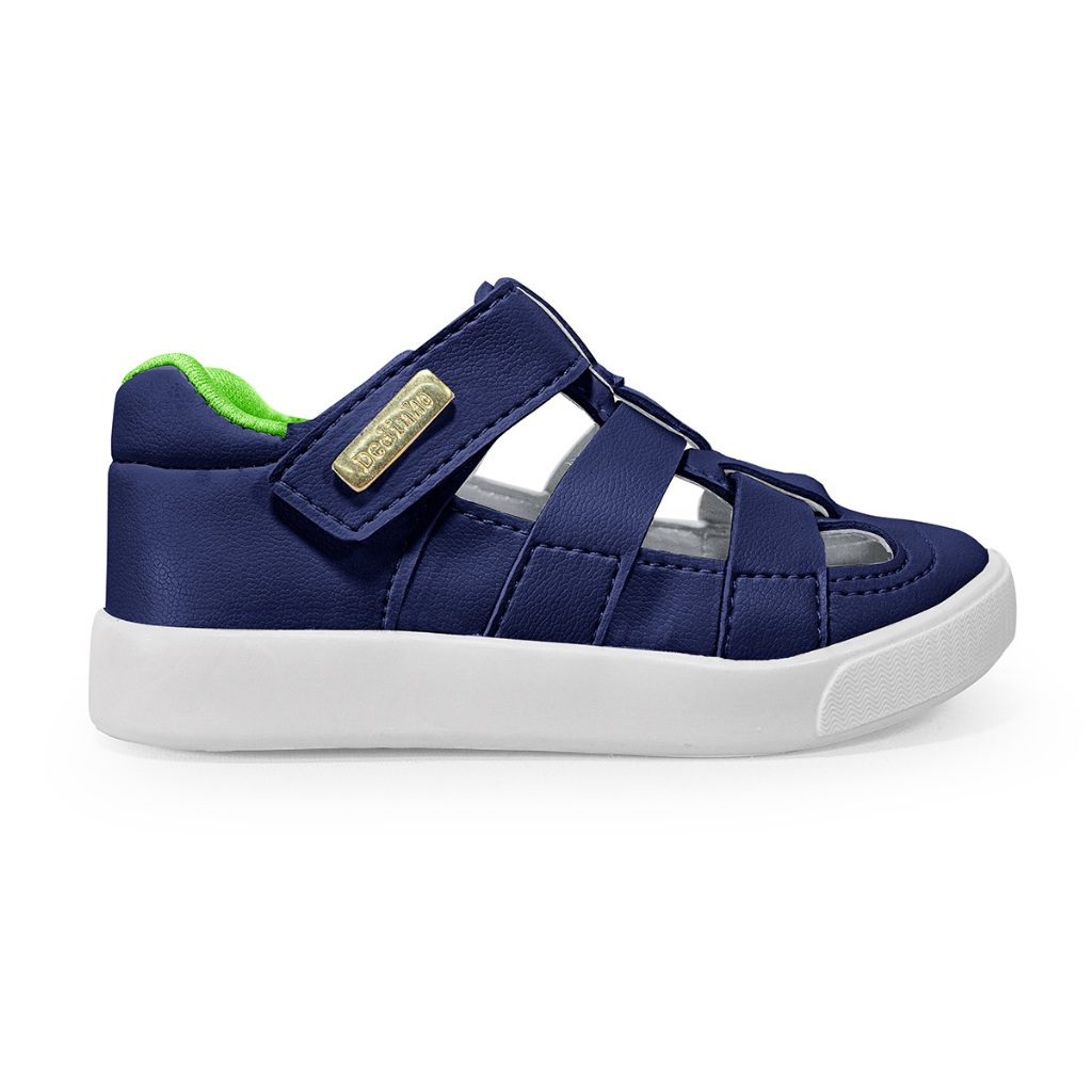 Tênis Infantil Menino Sandália Papete Casual Escolar Confortável Sandatênis Azul Marinho — imagem 2 de 2