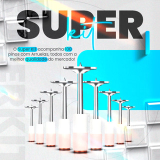 Super Kit 1000 Pinos Fixação 27mm - Para Madeira, Aço, Concreto e Alvenaria