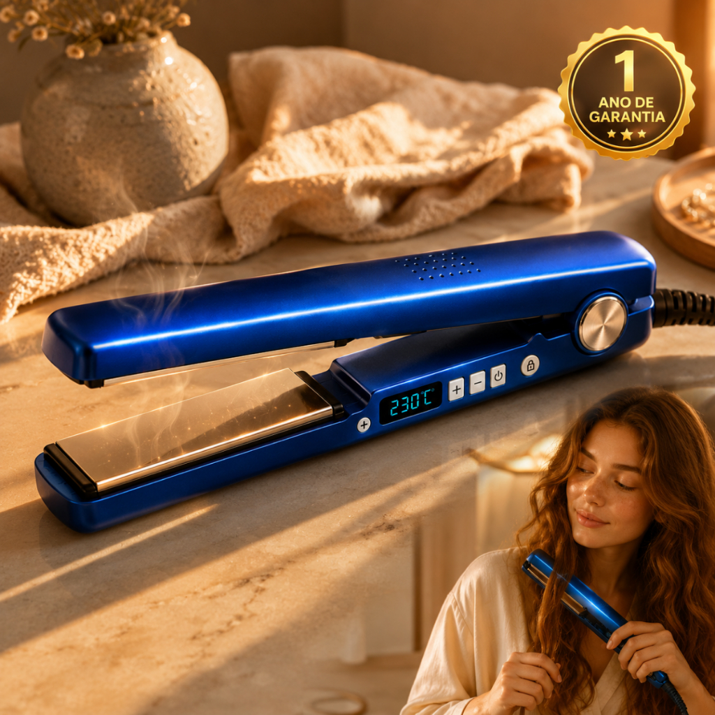 Chapinha Profissional Titanium 450°F Prancha Alisadora Bivolt Anti Frizz Todos os Tipos de Cabelo
