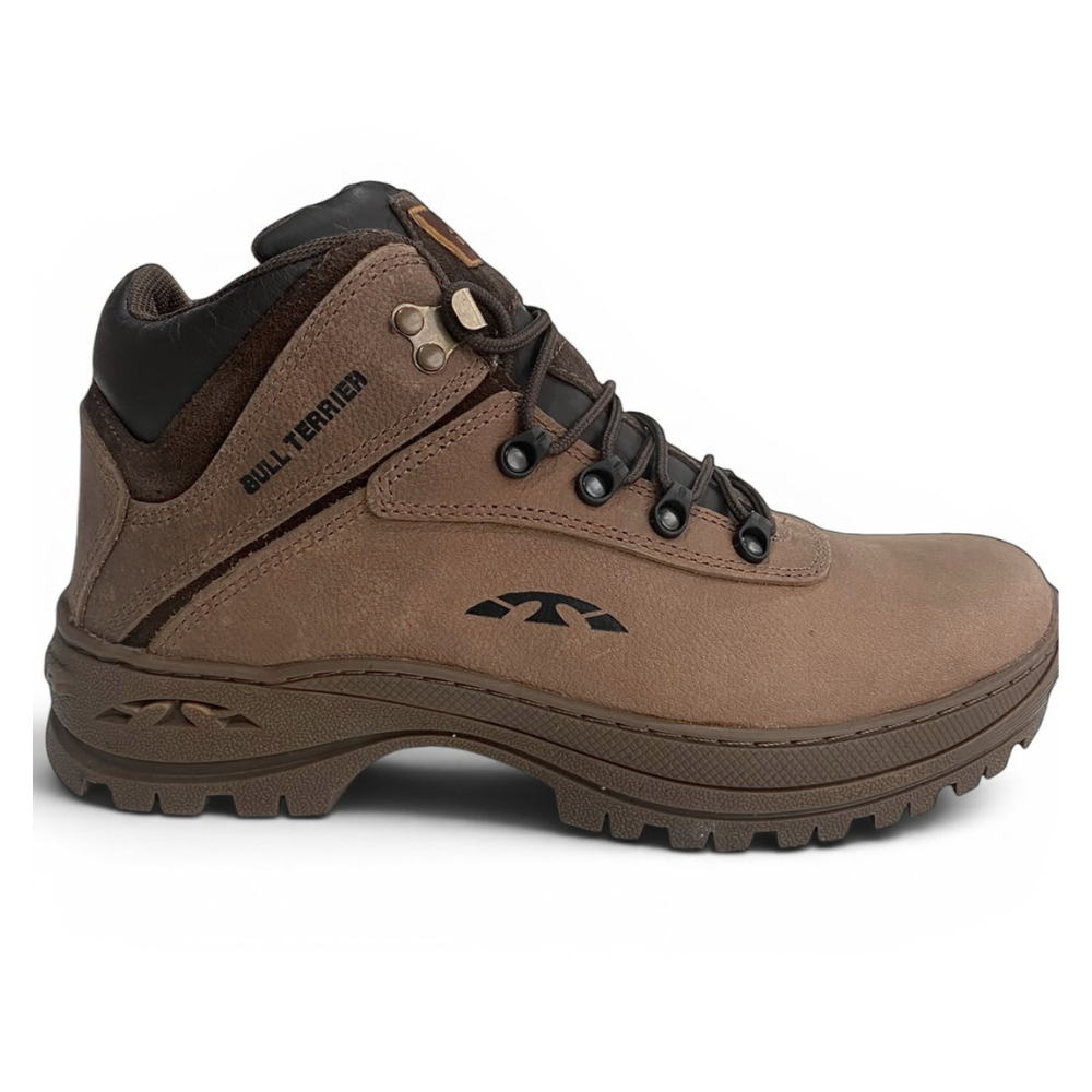 Bota Bull Terrier Atlas Marrom Claro Masculina Couro Original