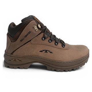 Bota Bull Terrier Atlas Marrom Claro Masculina Couro Original