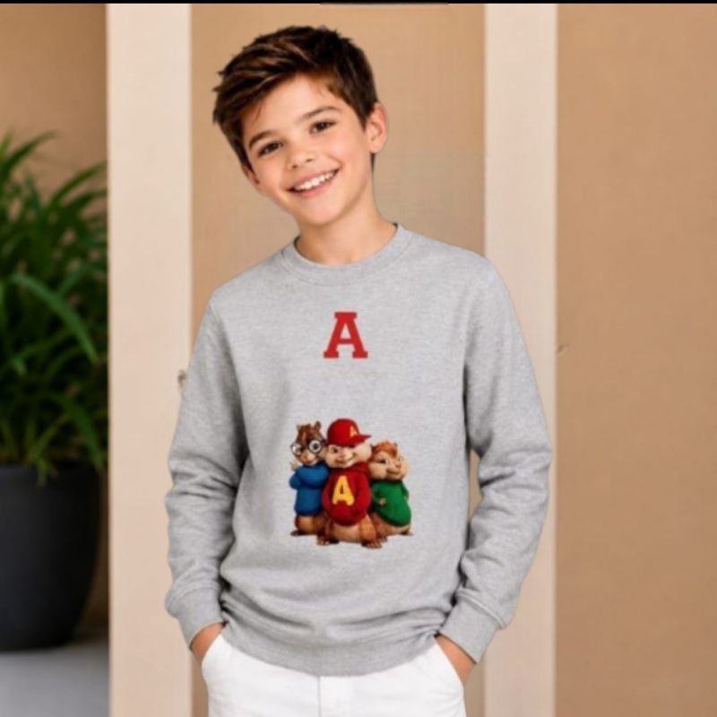 moletom infantil  divertida Alvin esquilos filme blusa de frio juvenil criança do tamanho 2 ao 14