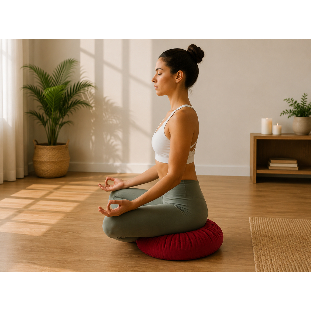 Imagem ALMOFADA YOGA, MEDITAÇÃO E DECORATIVA REDONDA 45CM