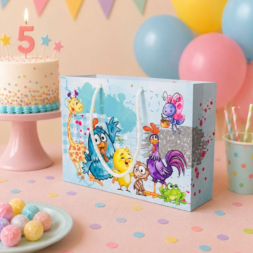 Kit Festa Sacolinha Personalizada Galinha Pintadinha | Lembrancinha de Aniversário