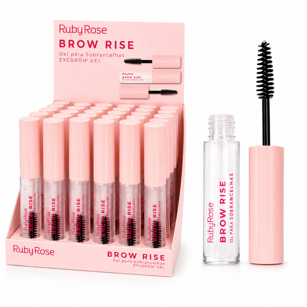 Box 36 Gel para Sobrancelhas Ruby Rose Brow Rise HBE2503 Fixação 24h Levanta e Define Fios