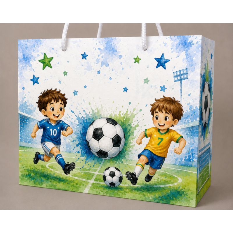 10 | 20 | 30 Sacolinhas Surpresa Lembrancinha Personalizada Futebol - Jogador de Futebol - PEGUE E MONTE