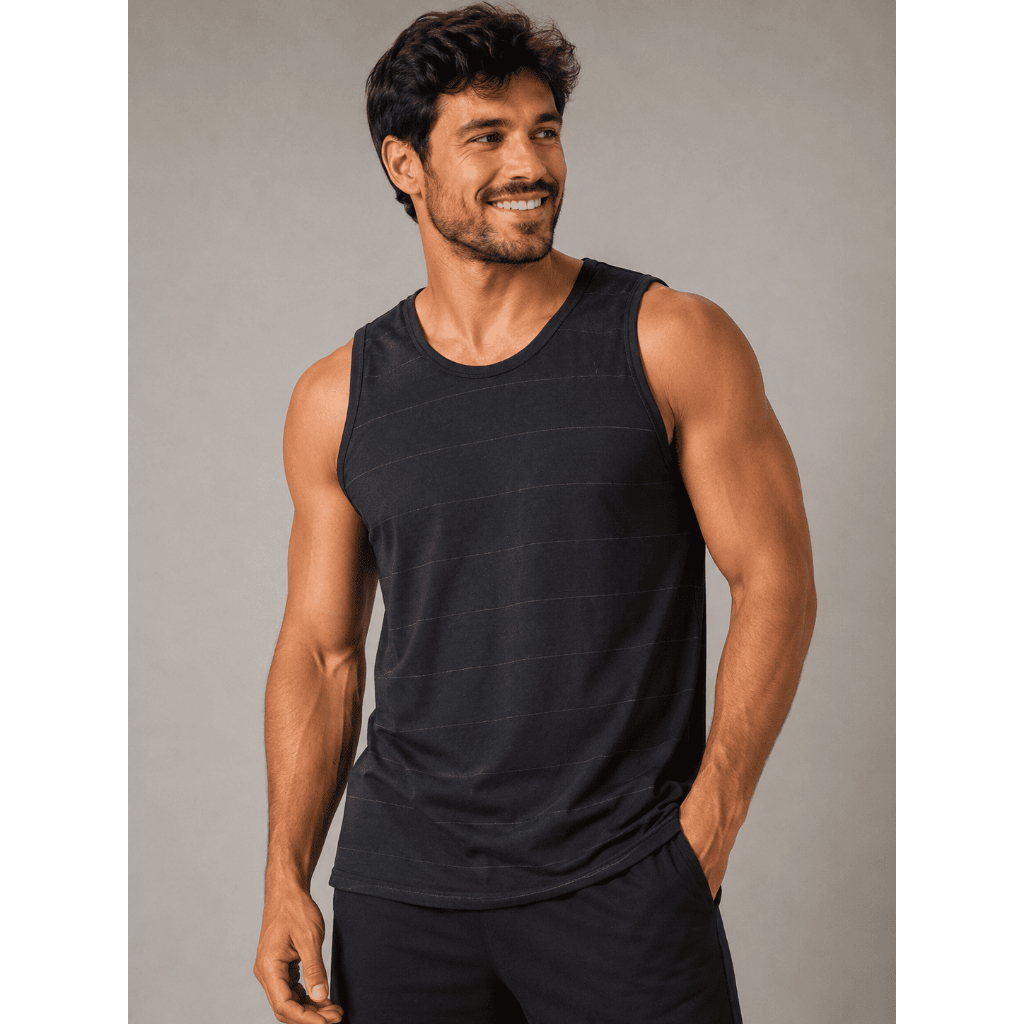 Regata Masculina 100% Algodão Premium Malha 30.1 Básica Casual Academia Fitness Corrida Caminhada Verão