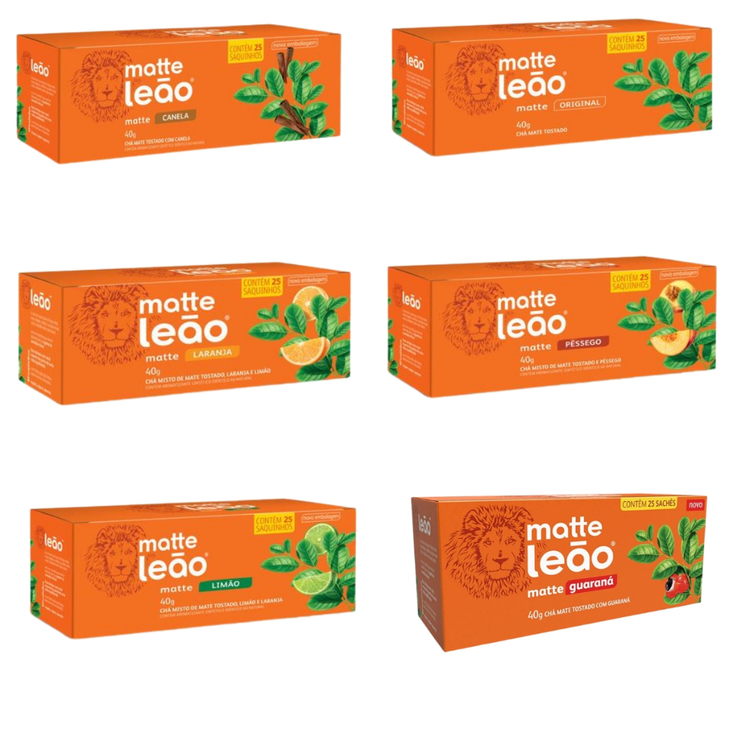 Kit Chá Matte Leão Sortido 6 Sabores
