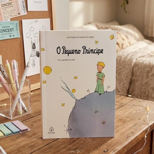 O Pequeno Príncipe Brilha no Escuto Capa Branca Edição Especial Para Presentear