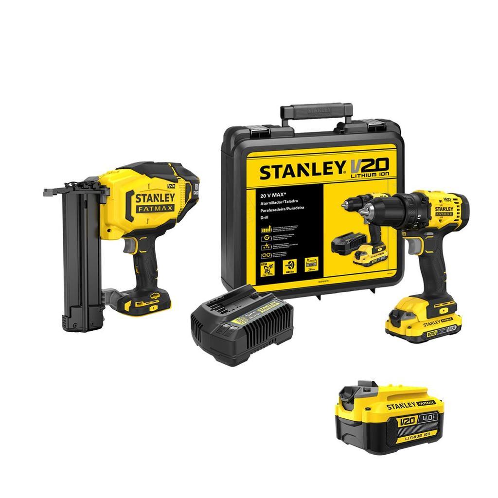 Pinador para Fixação + Parafusadeira STANLEY SCN618701D1K Ganhe Bateria 20V