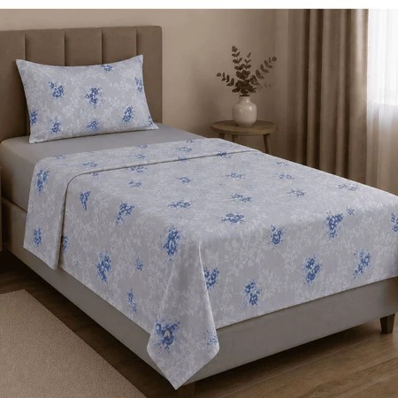 Jogo de Lençol Cama Solteiro Estampado 3PÇS, C/Elástico Micropercal 500 fios , Toque de Algodão