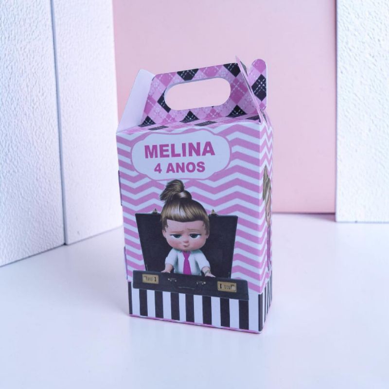 Caixa Maletinha Poderosa Chefinha Rosa Personalizada | Lembrancinha Festa Infantil | Caixa Surpresa