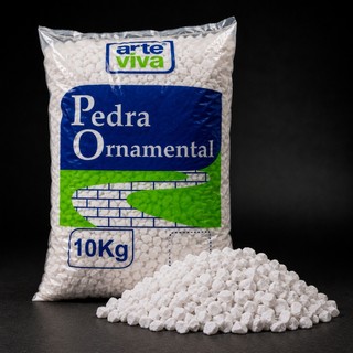 Pedra Branca Decorativa Para Vasos Jardins e Paisagismo Seixo Branco Dolomita Natural Pre…
